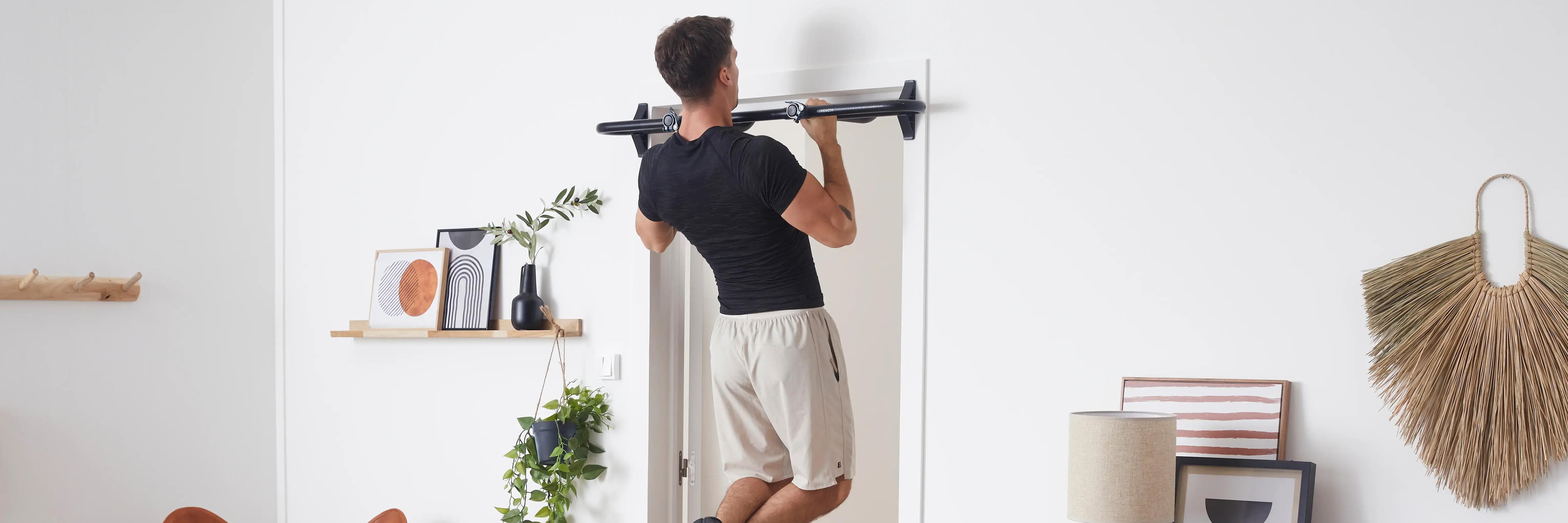 Barra de dominadas de musculación para puerta